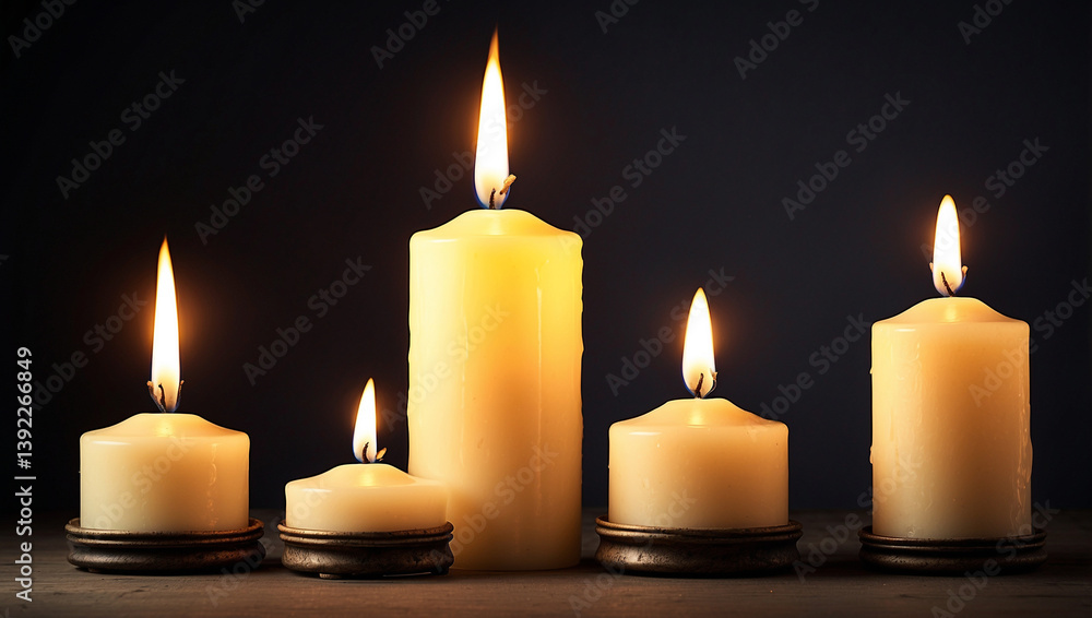 Pillar Candles with Flickering Flames Creating a Warm and Inviting Atmosphere Pillar Candles with Flickering Flames Creating a Warm and Inviting Atmosphere