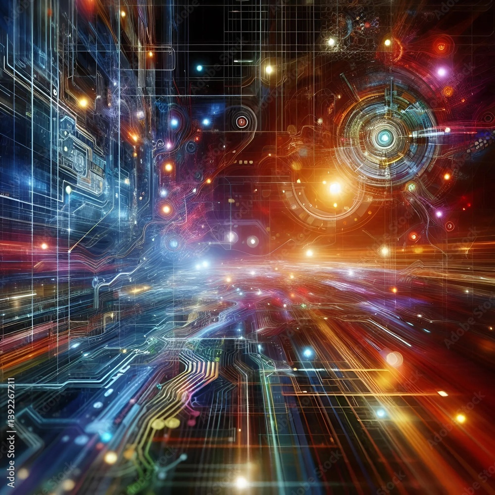 Fototapeta premium Advancing AI and IoT Integration: Revolutionizing Smart Technologies for Future Innovation 