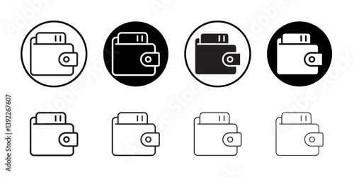 Wallet icon Black and white logo