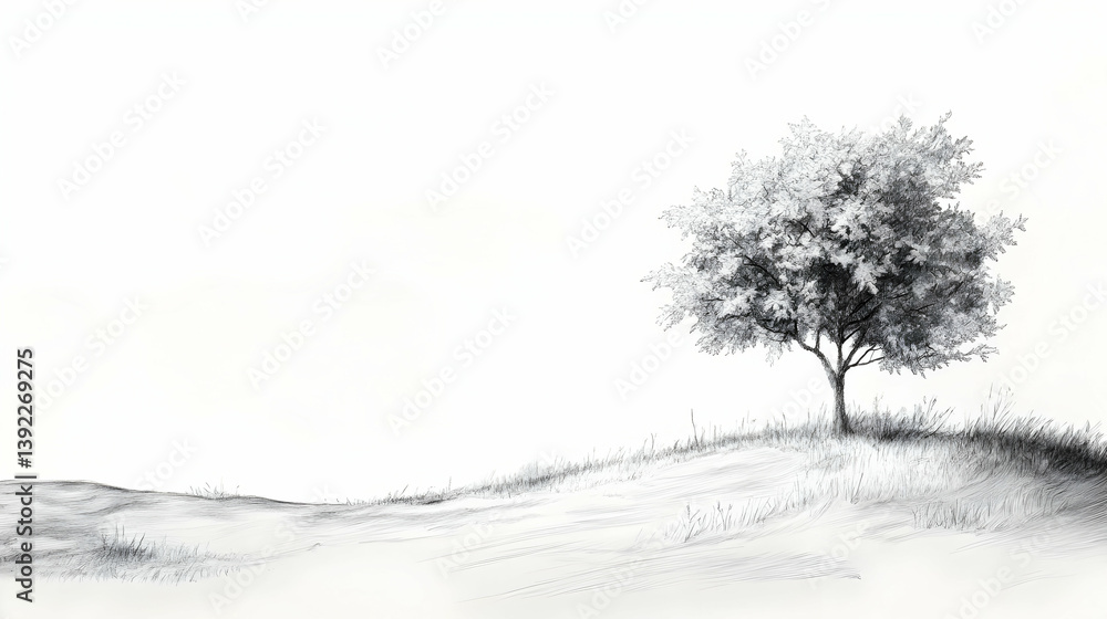 Fototapeta premium drawing landscape drawing illustration