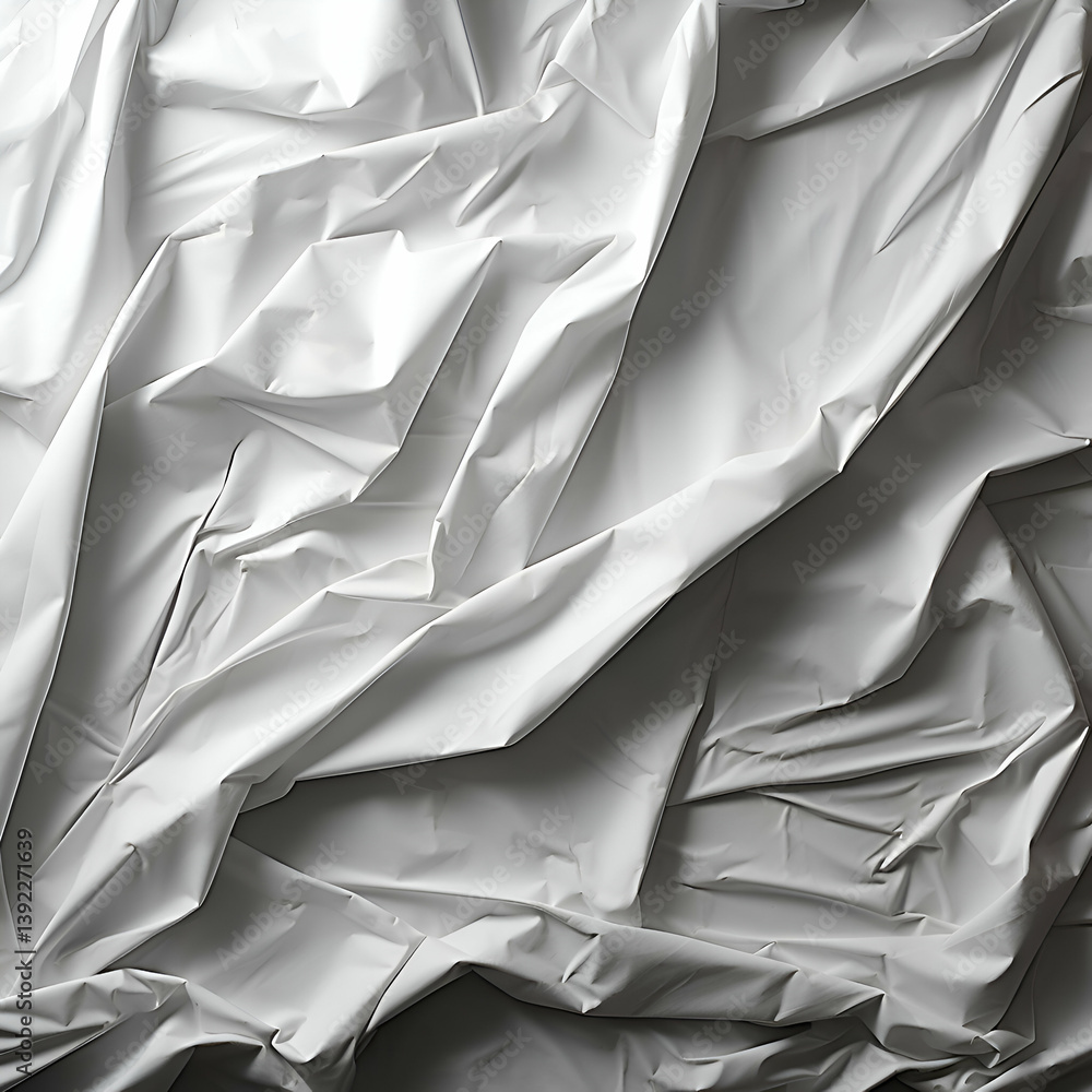 Obraz premium Sculptural Drapes An Abstract Study in White Fabric