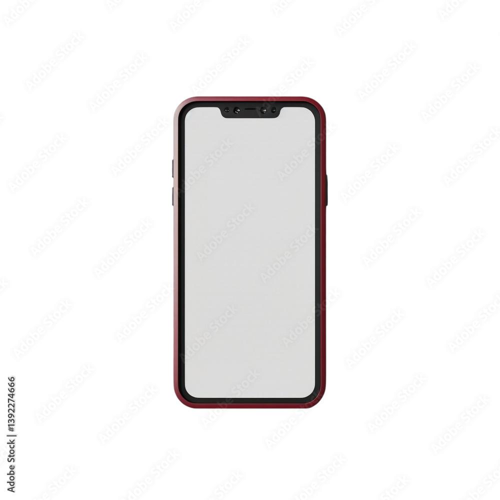 3D Red Smartphone Mockup – Realistic Mobile Device Render Isolated on Transparent Background 3D Red Smartphone Mockup – Realistic Mobile Device Render Isolated on Transparent Background