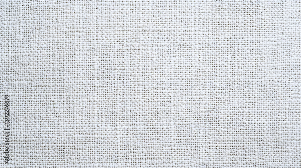 Fototapeta premium White linen fabric cloth texture for background, natural textile pattern