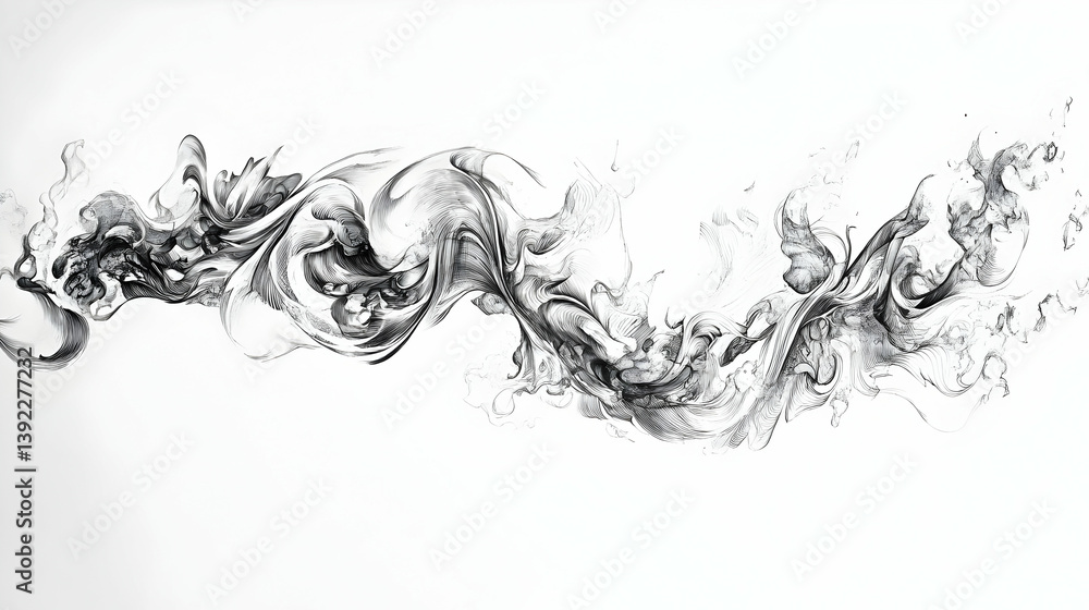 Fototapeta premium drawing flames illustration