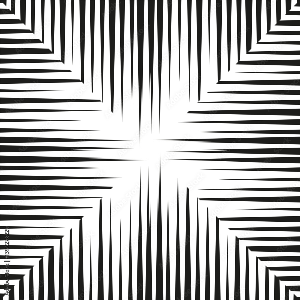 Sharp intersecting lines. Abstract geometric pattern. High-contrast visual effect. Vector background.