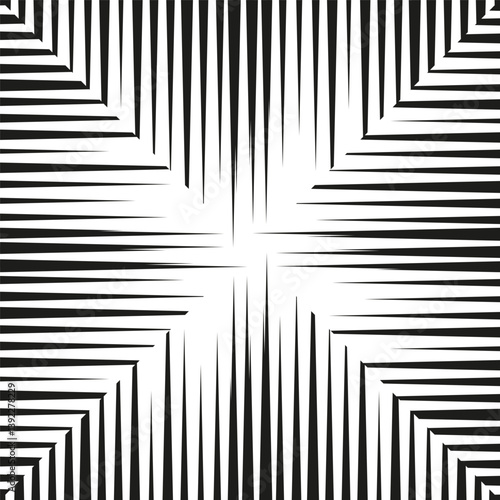 Obraz na płótnie Sharp intersecting lines. Abstract geometric pattern. High-contrast visual effect. Vector background. w salonie