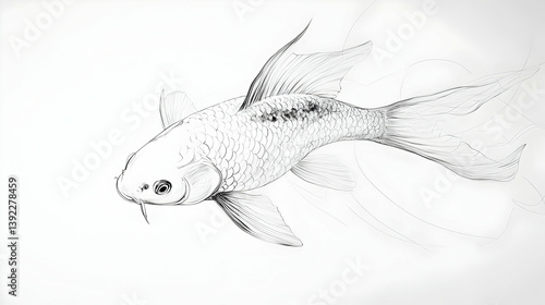 simple drawing of a fish illustration