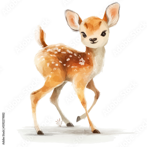 Cuteness Overload: This adorable baby deer captivates with its innocent expression and endearing spotted coat, set against a gentle backdrop.