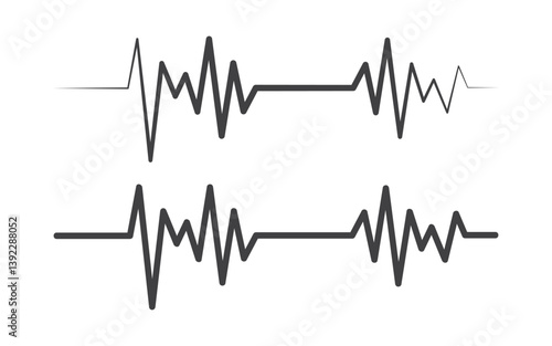 Heartbeat line icon Pulse Rate Monitor. Vector illustration v.4