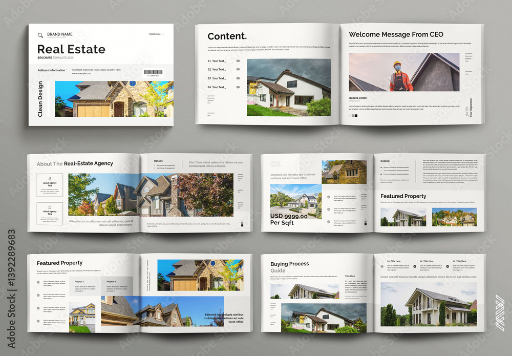 Real Estate Landscape Layout Template Stock Template | Adobe Stock