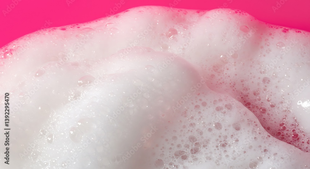 Fototapeta premium Pink Foam Frenzy AI Generated