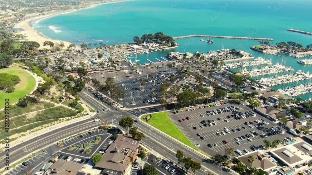 Dana Point, California. Aerial view of city port and coastline Dana Point, California. Aerial view of city port and coastline