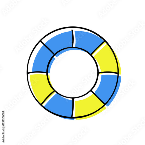 Free Download Colorful Life Ring in Blue and Yellow   - GFXLoad