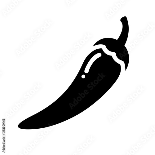 chili pepper icon, chili pepper line art - simple line art of chili pepper, perfect for chili pepper logos and icons