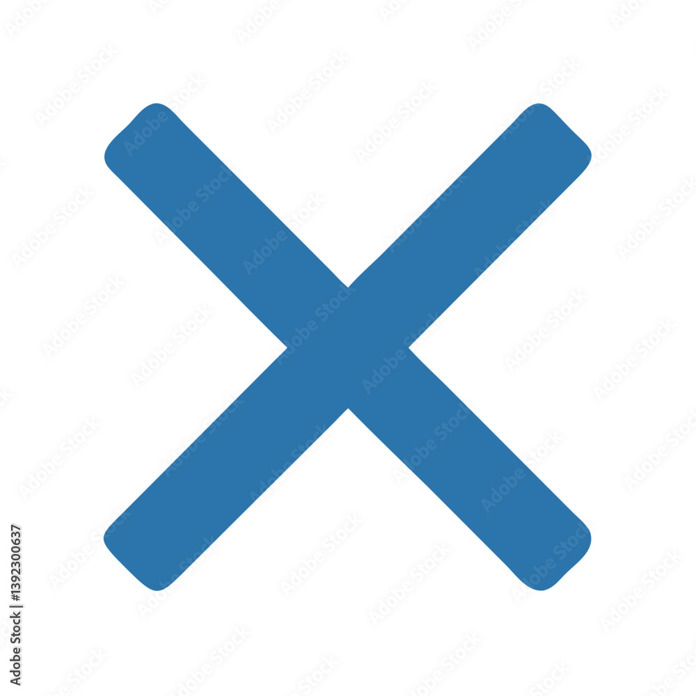 Fototapeta premium Cross Mark Representing Close or Cancel Icon Design