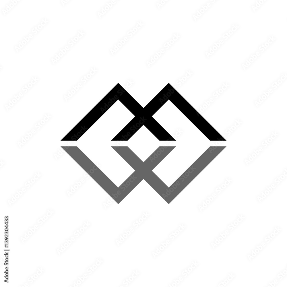 minimalist black and white MW Logo design for construction minimalist black and white MW Logo design for construction