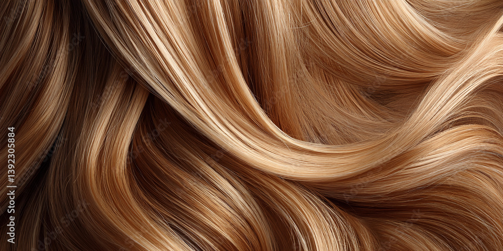 Light brown hair texture, flowing waves creating a smooth, luxurious appearance Symbolizes beauty, health, and smoothness Perfect for hair care or beauty concepts Light brown hair texture, flowing waves creating a smooth, luxurious appearance Symbolizes beauty, health, and smoothness Perfect for hair care or beauty concepts