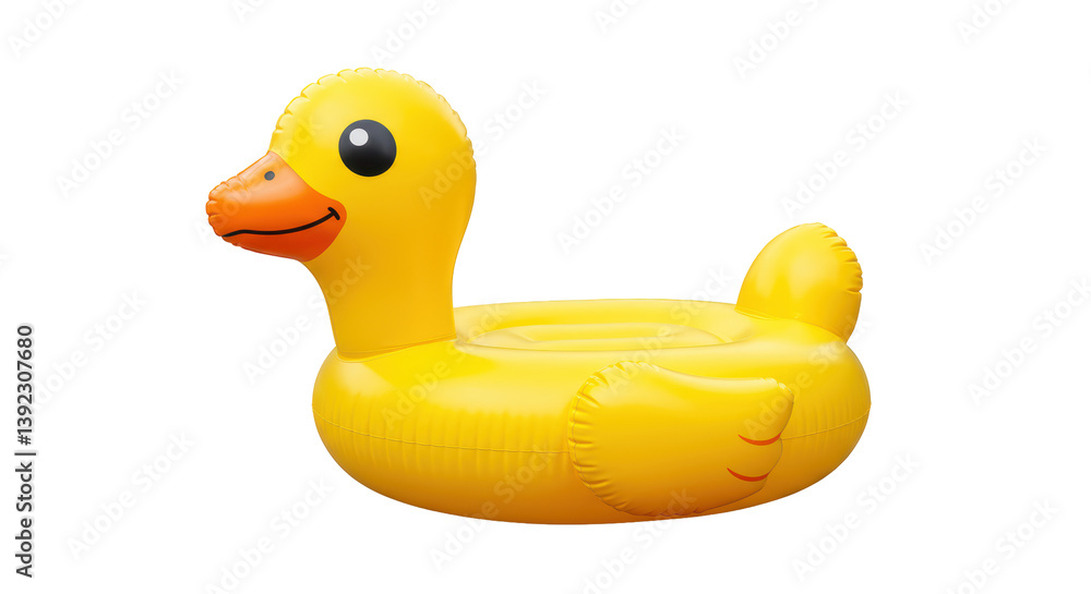 Isolated Inflatable Yellow Duck Pool Float Isolated Inflatable Yellow Duck Pool Float