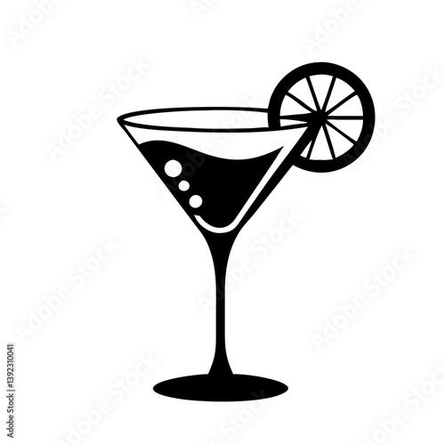 lemon drop martini icon, lemon drop martini line art - simple line art of lemon drop martini, perfect for lemon drop martini logos and icons