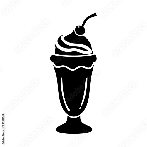 milkshake icon, milkshake line art - simple line art of milkshake, perfect for milkshake logos and icons