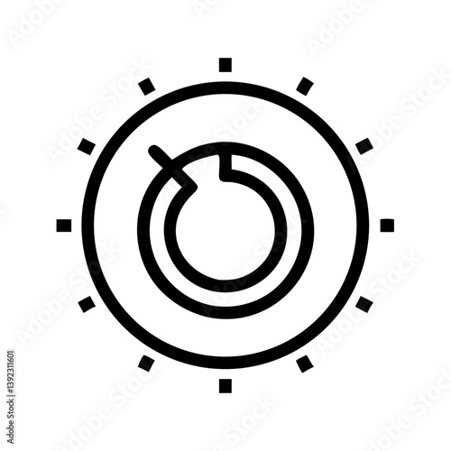 Dial Icon Representing Control or Adjustment Icon Design