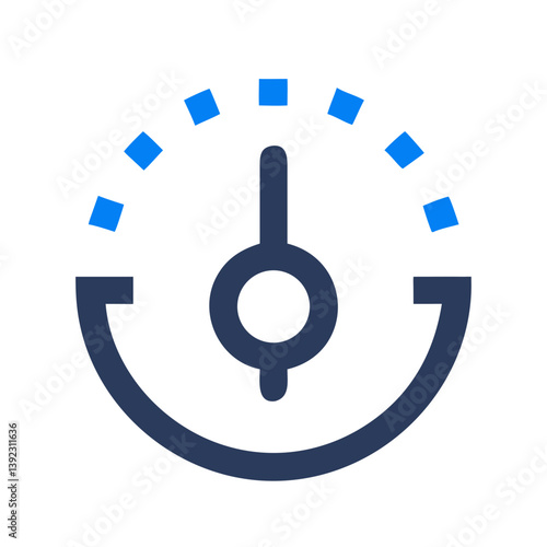 Dial Icon Representing Control or Adjustment Icon Design