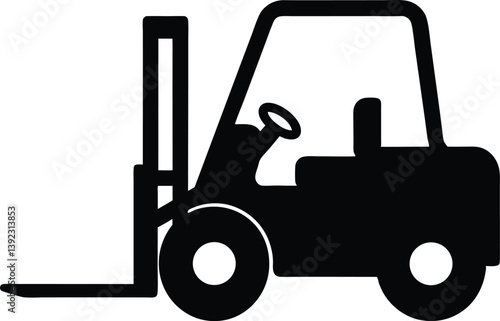 forklift truck silhouette vector. Forklift Trucks Vector Art 