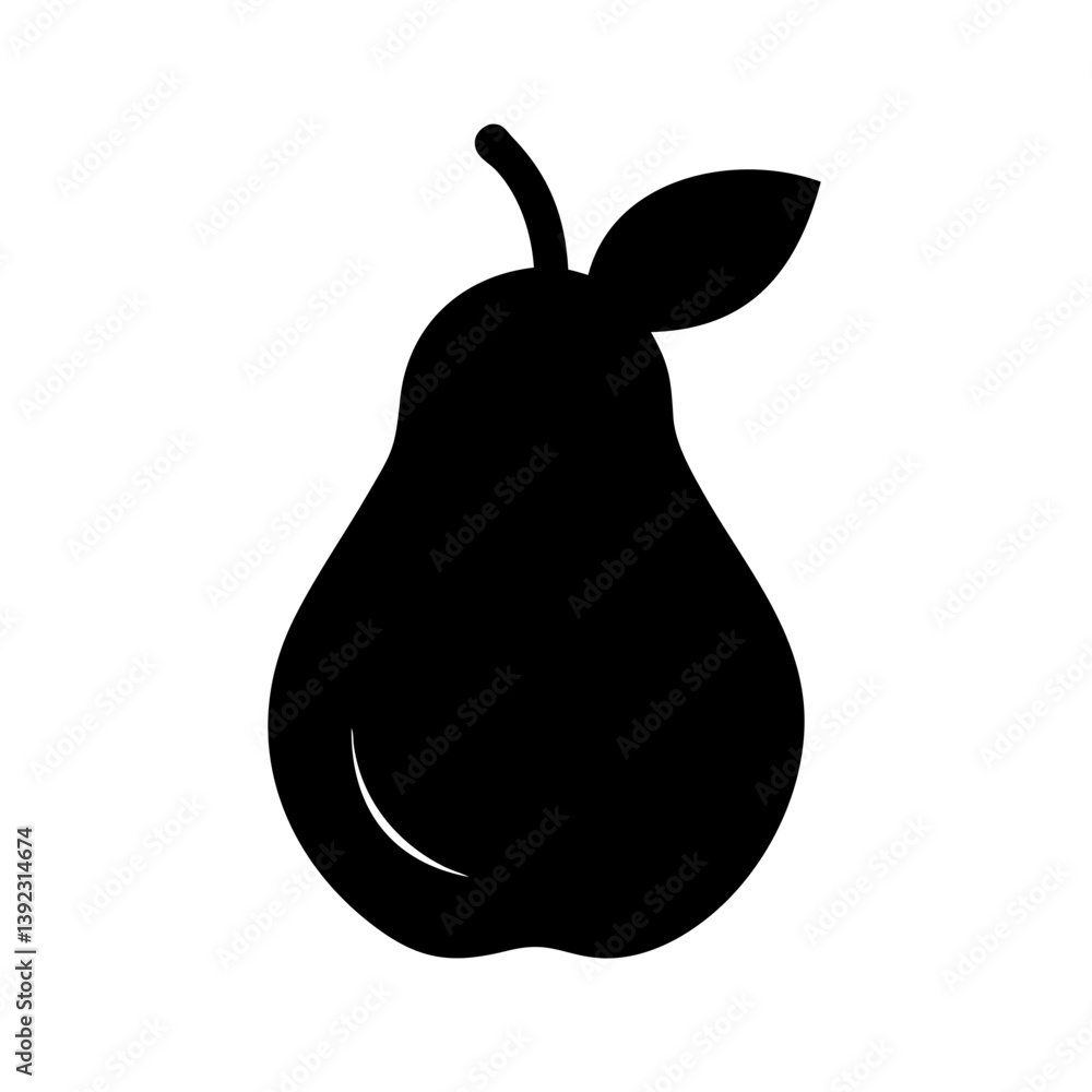 pear icon, pear line art - simple line art of pear, perfect for pear logos and icons pear icon, pear line art - simple line art of pear, perfect for pear logos and icons