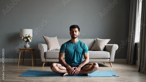 The Man Practicing Yoga.