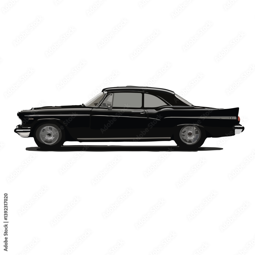 Fototapeta premium cool classic car illustration design