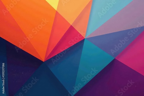 Abstract geometric shapes, modern color palette, decor, design element, lines