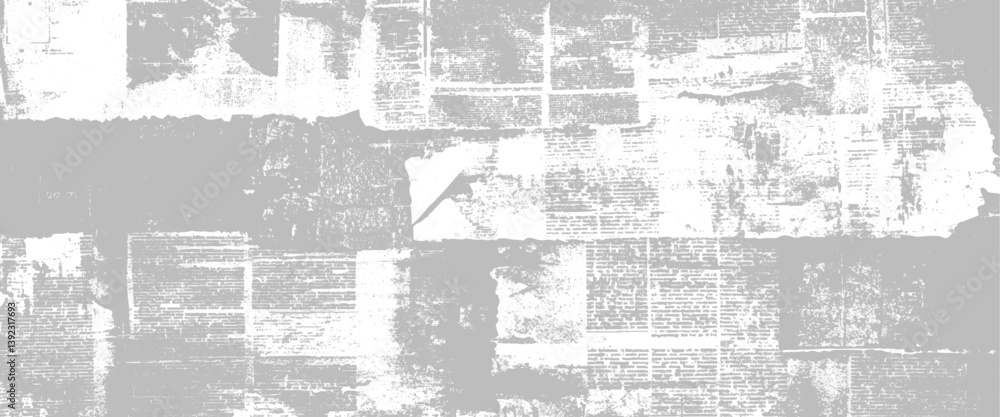 Vector newspaper or magazine and newspaper paper grunge aged newsprint pattern background