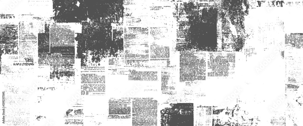 Vector old vintage old newspapers template texture with the words.