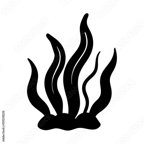 seaweed icon, seaweed line art - simple line art of seaweed, perfect for seaweed logos and icons