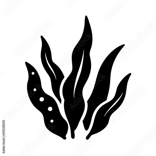 seaweed icon, seaweed line art - simple line art of seaweed, perfect for seaweed logos and icons