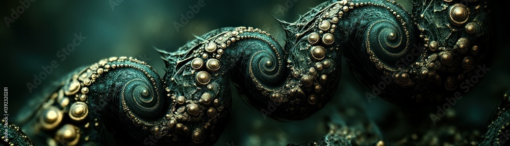 Fototapeta premium An abstract artistic image featuring swirling textured organic shapes