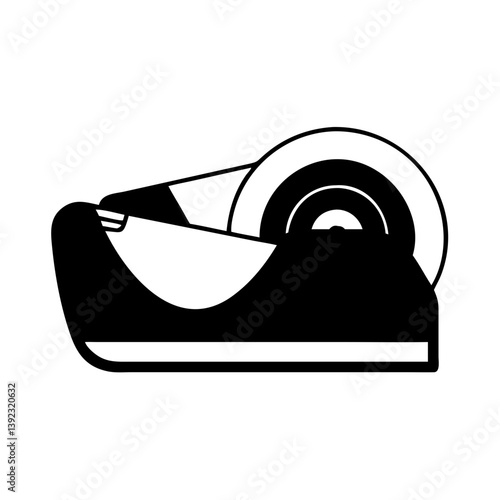 tape dispenser icon, tape dispenser line art - simple line art of tape dispenser, perfect for tape dispenser logos and icons