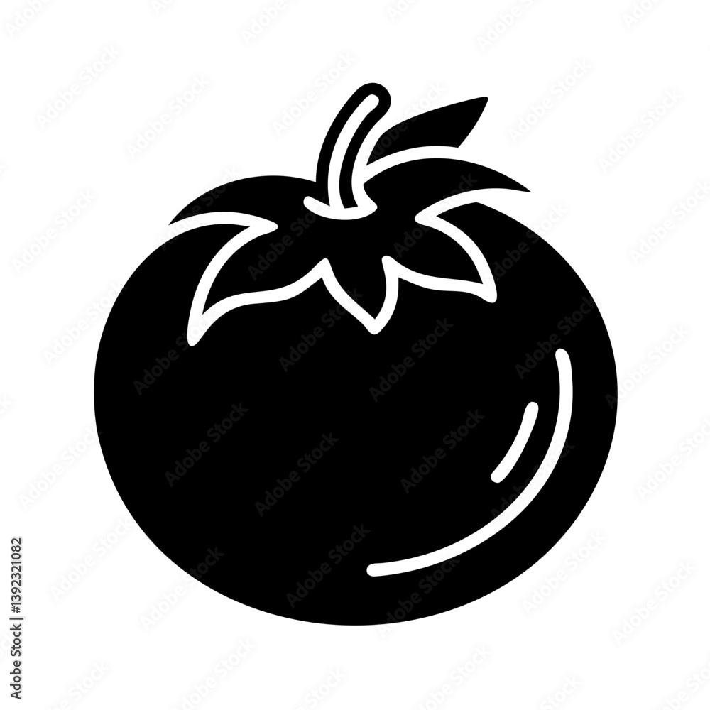 tomato icon, tomato line art - simple line art of tomato, perfect for tomato logos and icons tomato icon, tomato line art - simple line art of tomato, perfect for tomato logos and icons