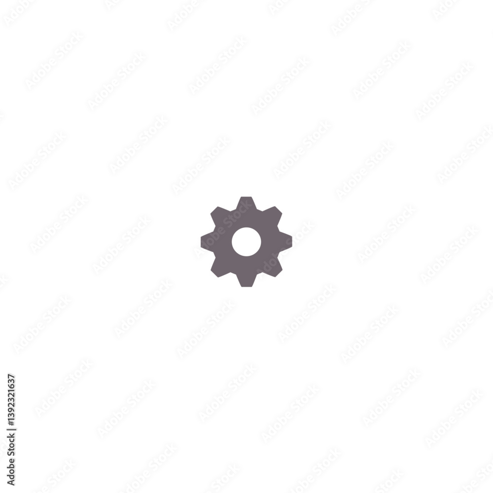 Settings grey icon flat vector design Settings grey icon flat vector design