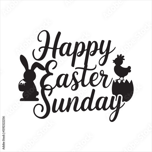 easter sunday silhouette vector art