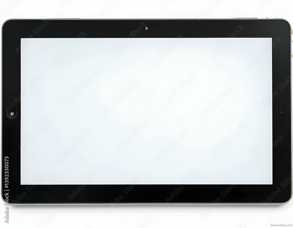 Using Tablet with White Screen for Mockup or Presentation Using Tablet with White Screen for Mockup or Presentation