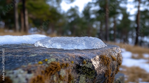 Wallpaper Mural Frozen water droplet on a rock Torontodigital.ca