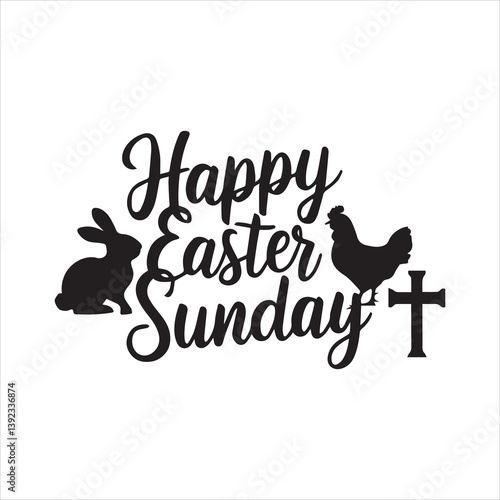 easter sunday silhouette vector art