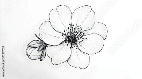 cherry blossom flower drawing illustration