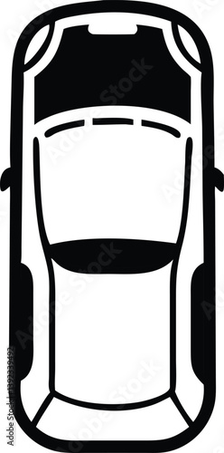 Simple top-view of a standard 4-wheeler car, created for transport maps and route design visuals. Ideal for mobile or web mapping platforms.