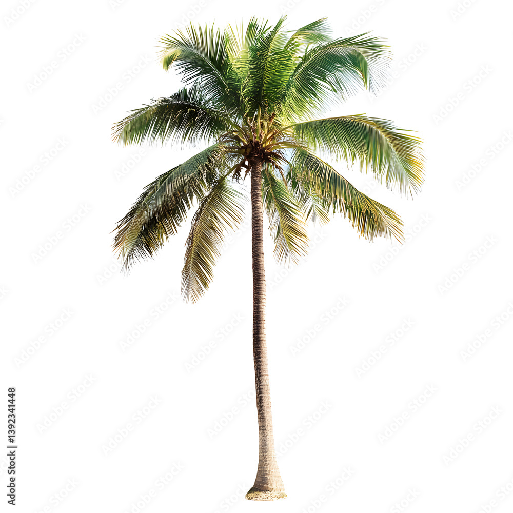 Obraz premium Tropical Palm Tree On white background