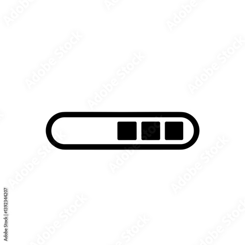 Minimalistic black-and-white progress bar illustration in clean vector style for UI concepts