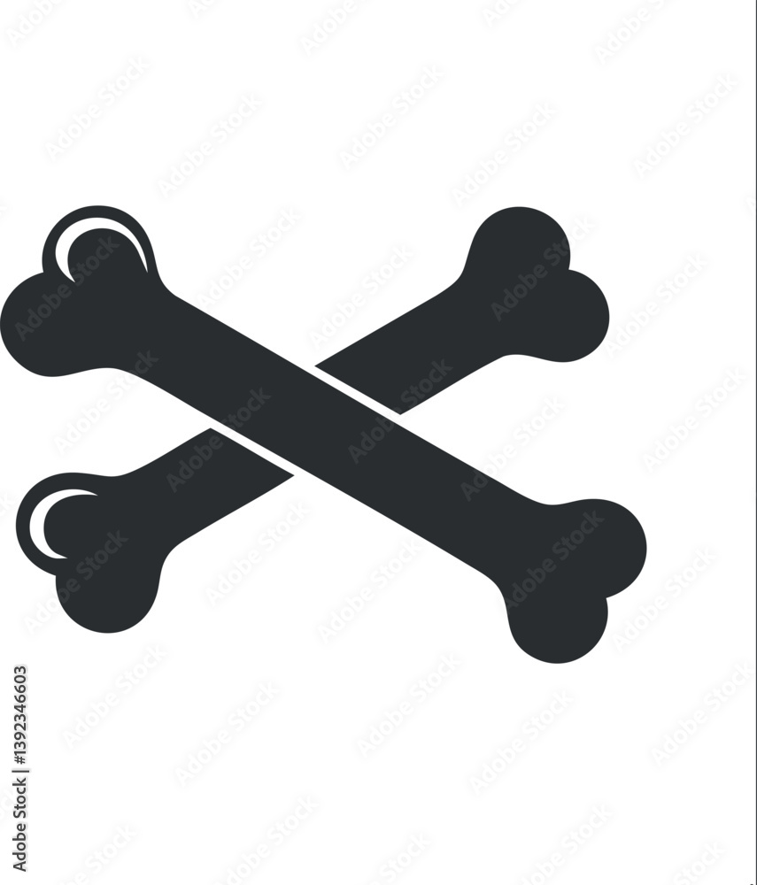 Black and white crossbones symbol representing danger, often associated with pirates and warnings. Black and white crossbones symbol representing danger, often associated with pirates and warnings.