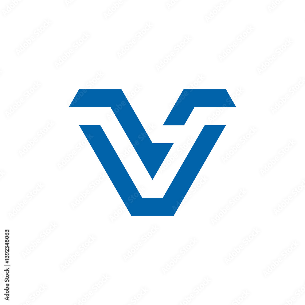 Abstract Geometric Letter V Logo design vector template isolated on white background Abstract Geometric Letter V Logo design vector template isolated on white background