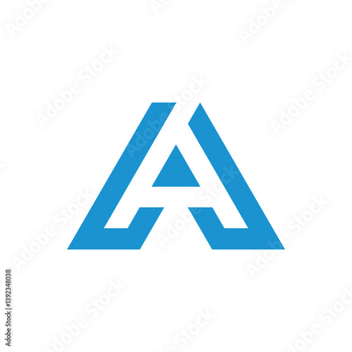 Free Download Abstract Geometric Letter A Logo design vector template isolated on white background - GFXLoad